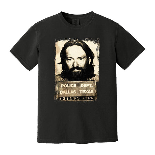 Willie Nelson Mugshot T-Shirt (Black)