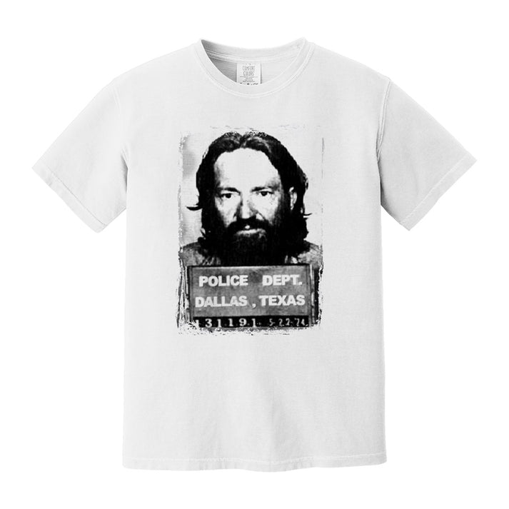 Willie Nelson Mugshot T-Shirt (White)