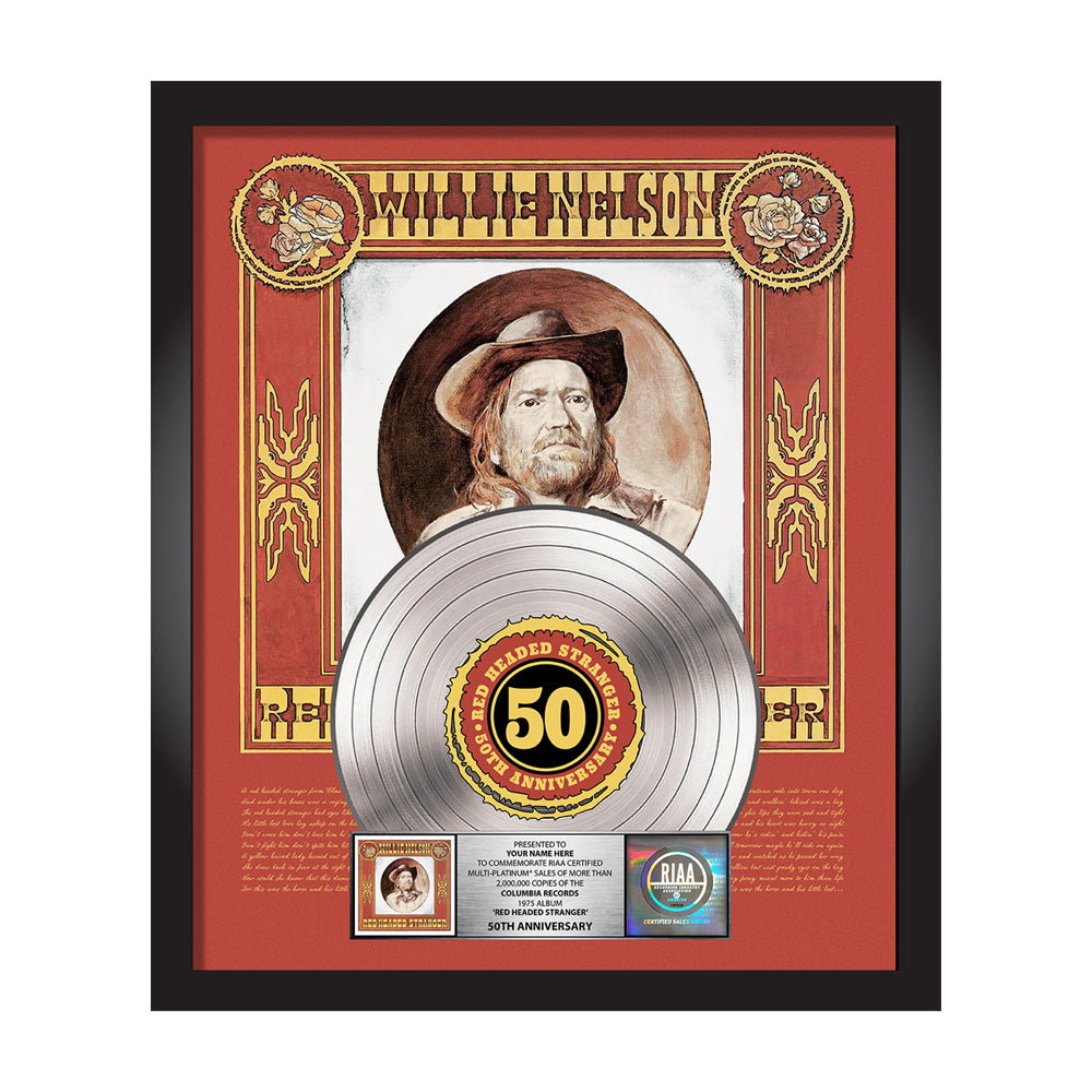 Red Headed Stranger 50th Anniversary Commemorative Framed Plaque (20"x24")