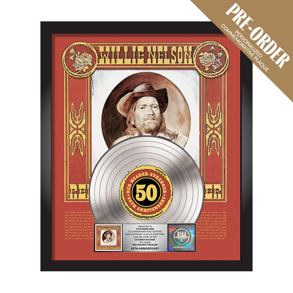 Red Headed Stranger 50th Anniversary Commemorative Framed Plaque (20"x24")