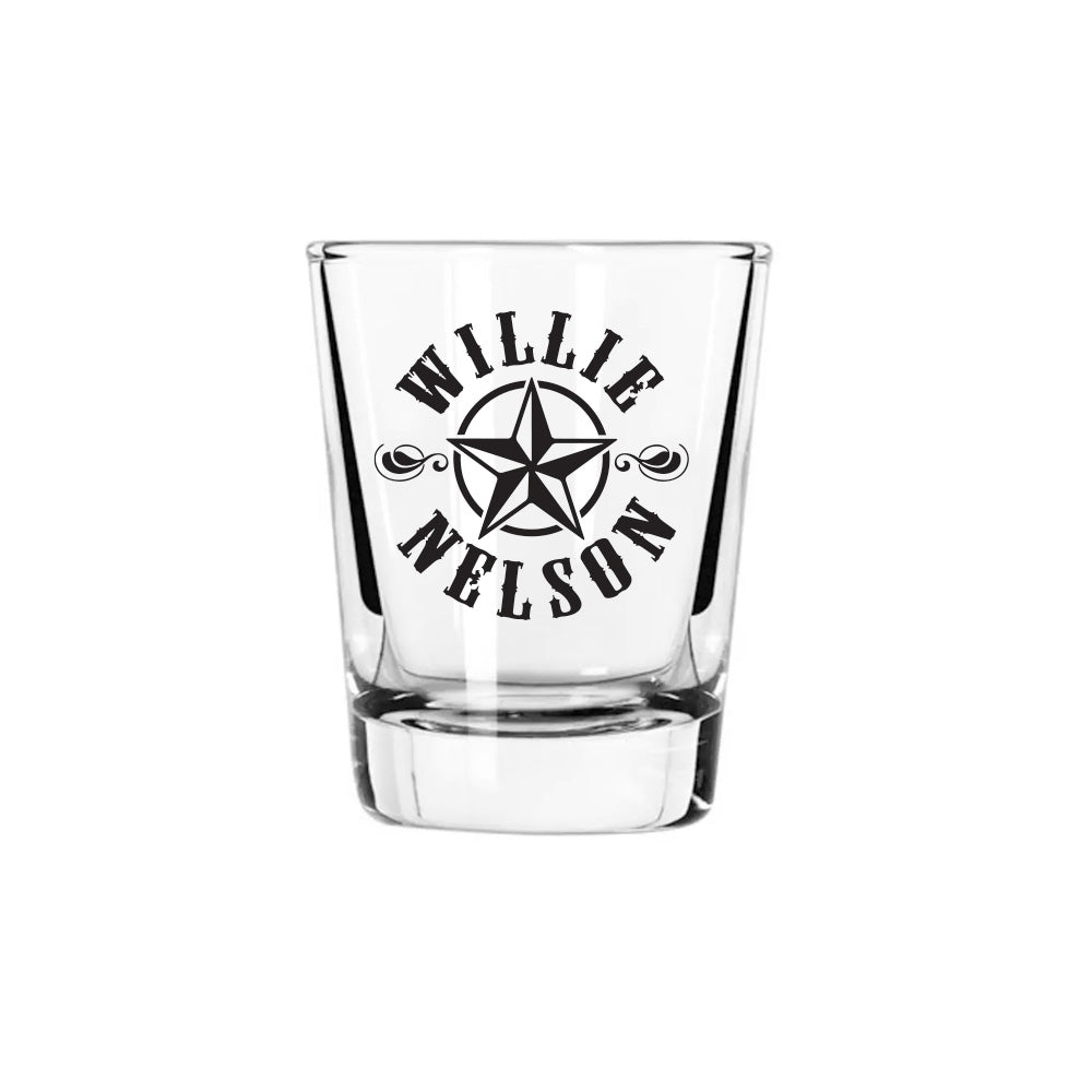 Willie Nelson Star Logo Shot Glass