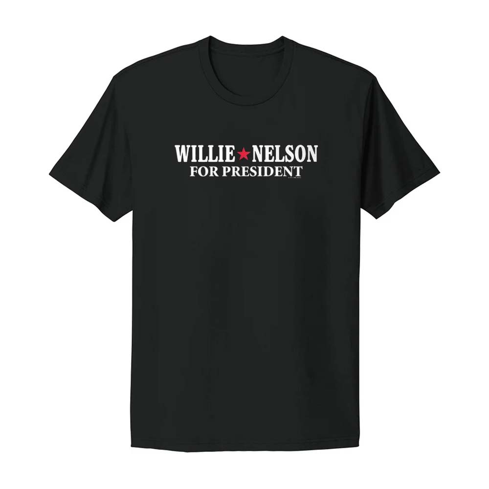 Willie for President Black Tee
