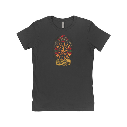 Outlaw Country Rose Ladies Tee