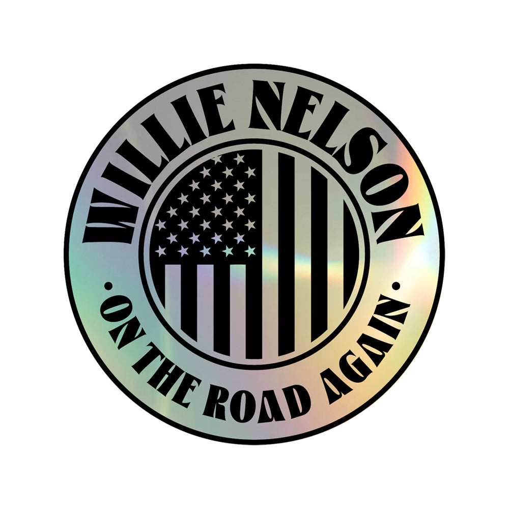 Holographic On The Road Again Sticker