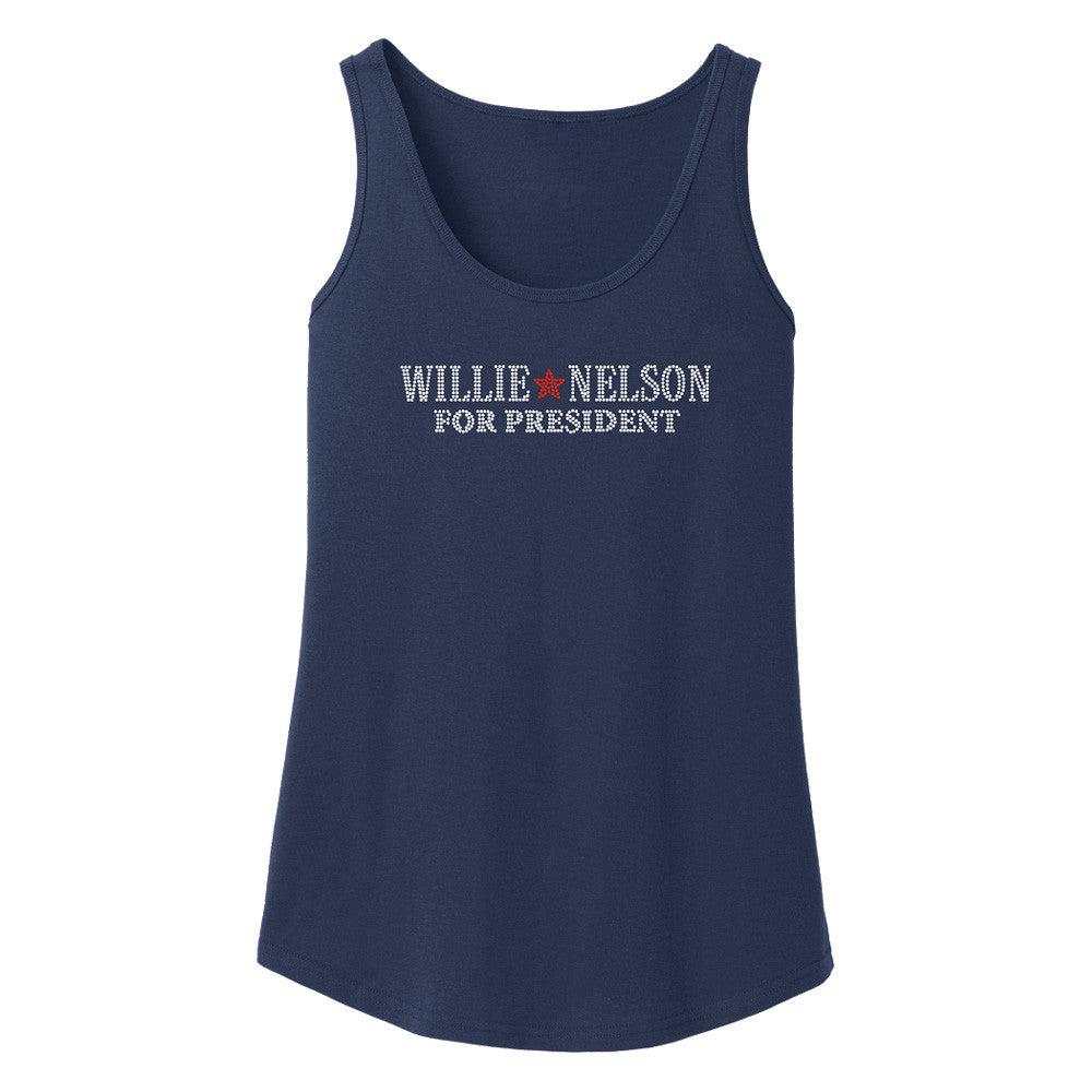 Willie Nelson For President Crystal Loose Fit Tank