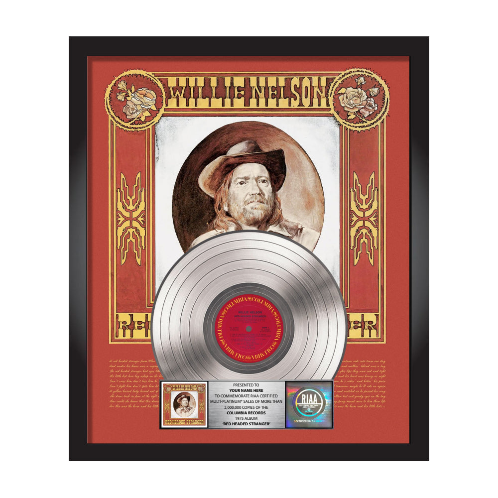 Red Headed Stranger Commemorative Framed Plaque (20"x24")