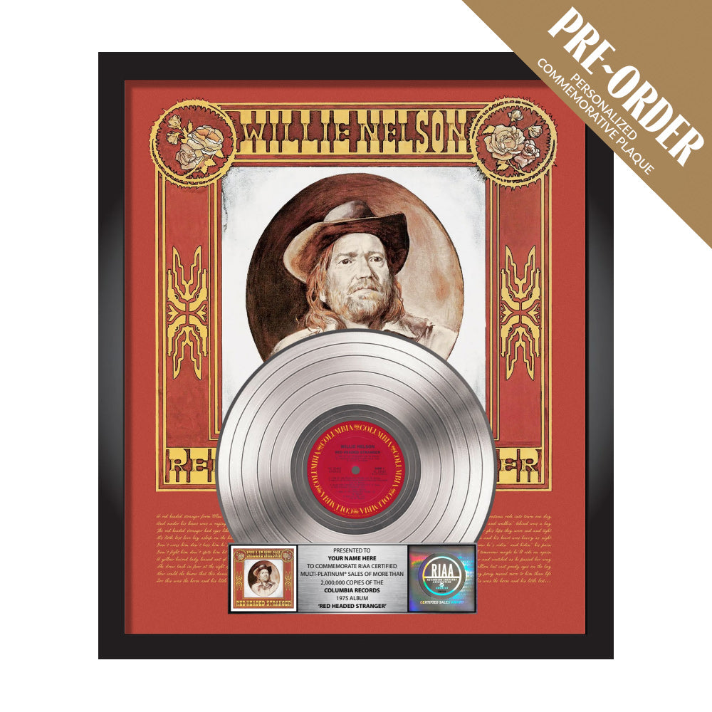 Red Headed Stranger Commemorative Framed Plaque (20"x24")