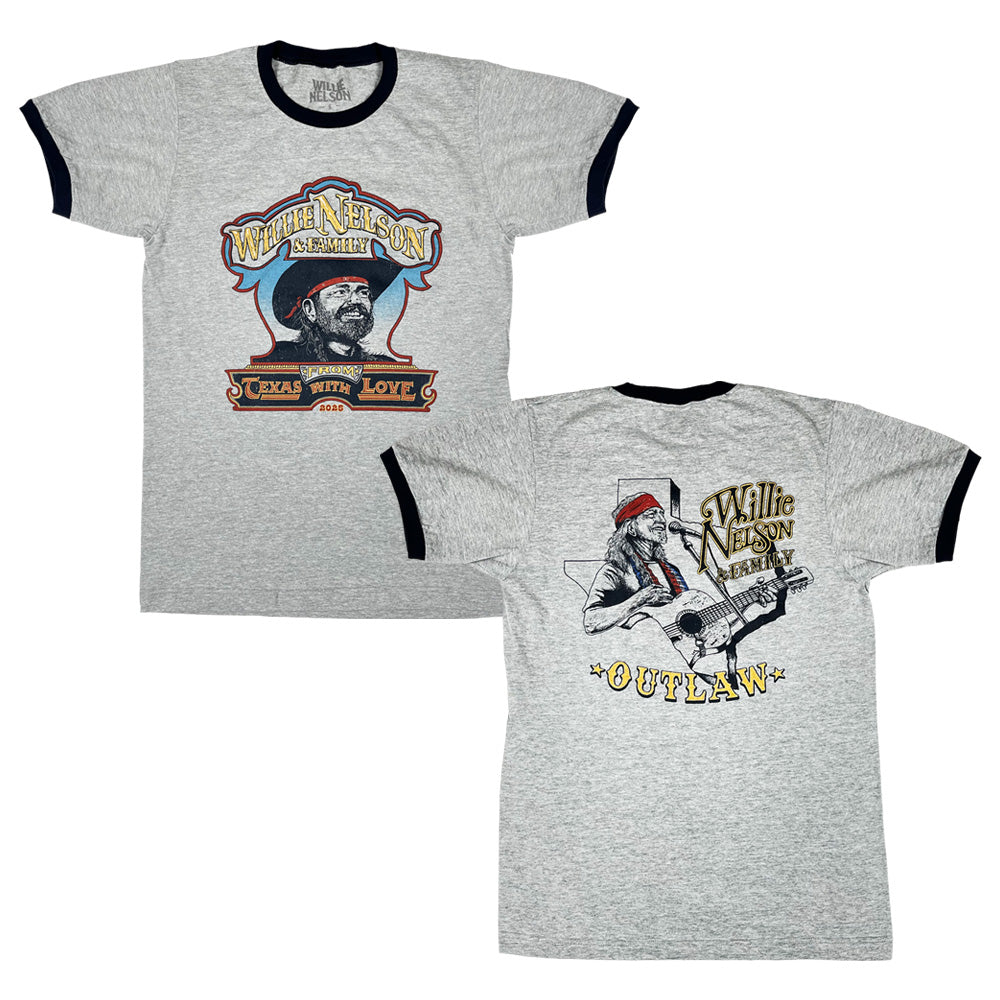 Willie 2025 Sketch Tour Ringer Shirt