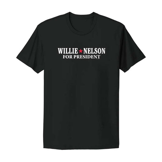 Willie for President Black Tee