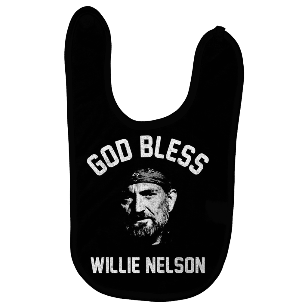 God Bless Willie Nelson Bib
