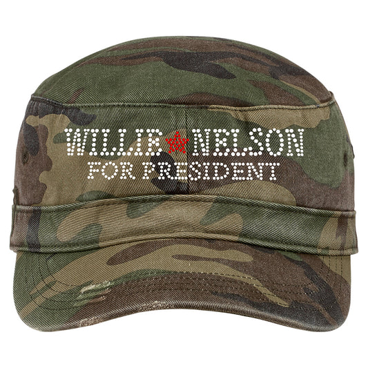 Willie Nelson For President Crystal Camo Hat
