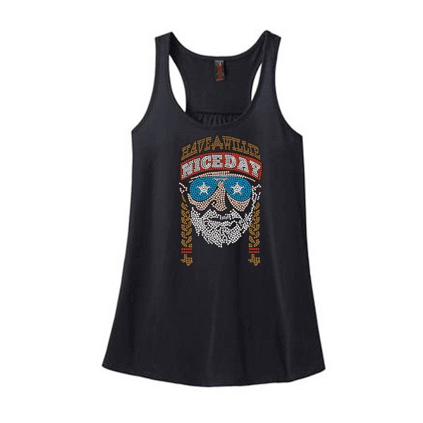 Official Willie Nelson Have A Willie Nice Day Crystal Tank