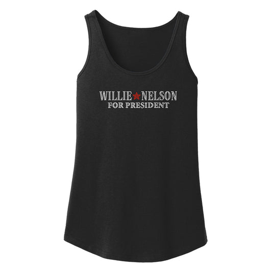 Willie Nelson For President Crystal Loose Fit Tank