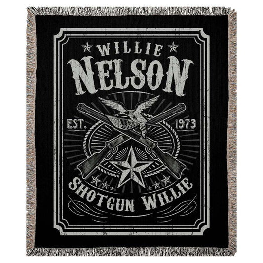 Shotgun Willie Woven Blanket