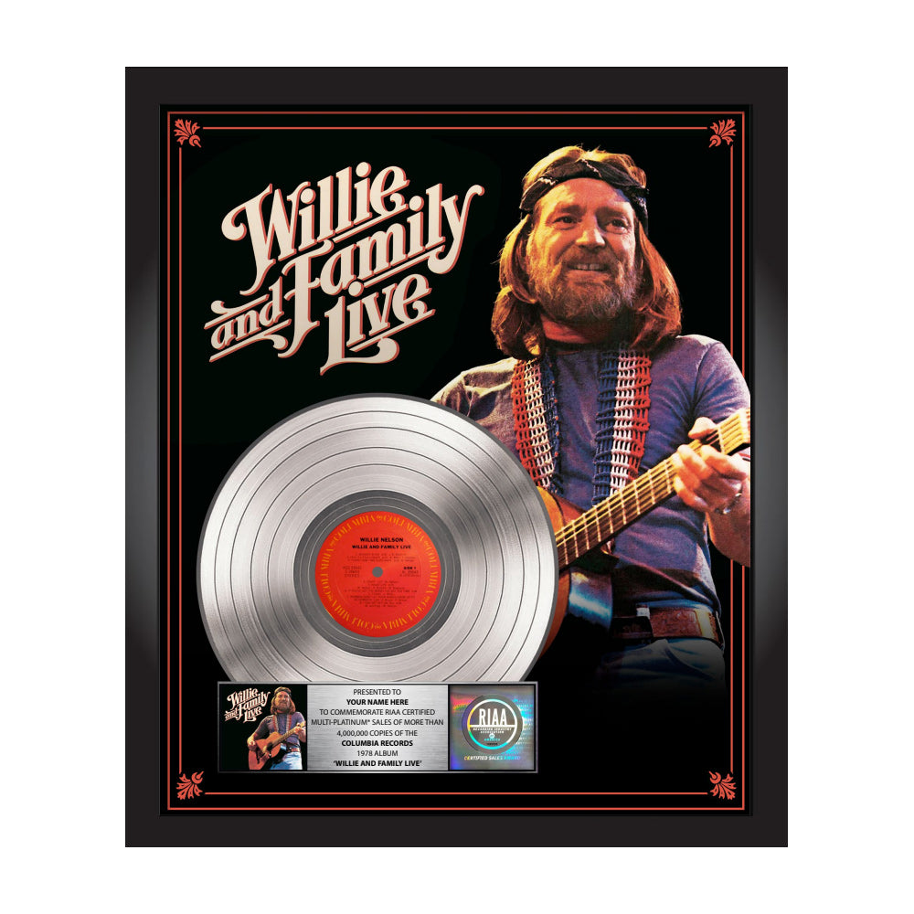 Willie and Family Live Commemorative Framed Plaque (20"x24")
