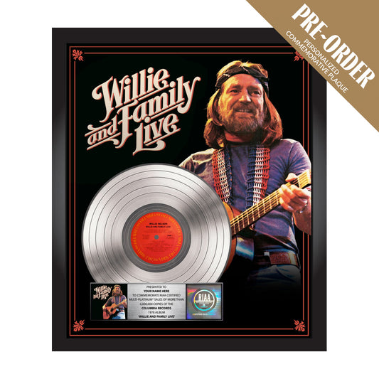 Willie and Family Live Commemorative Framed Plaque (20"x24")