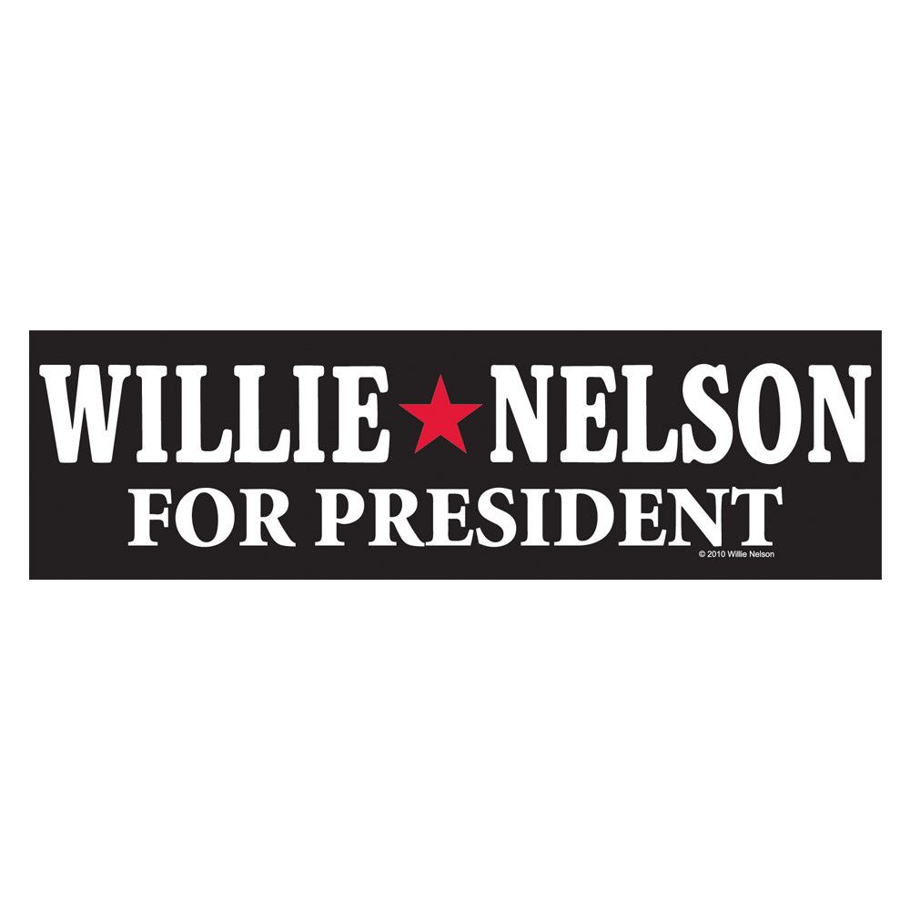 Official Willie Nelson for President Sticker